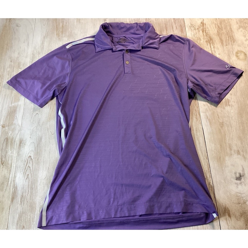 Nike Golf Short Sleeve Purple Collared Shirt Men's Medium